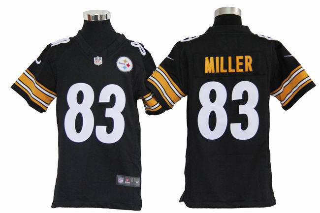 Nike Black youths Game Jersey Pittsburgh Steelers 83 Heath Miller